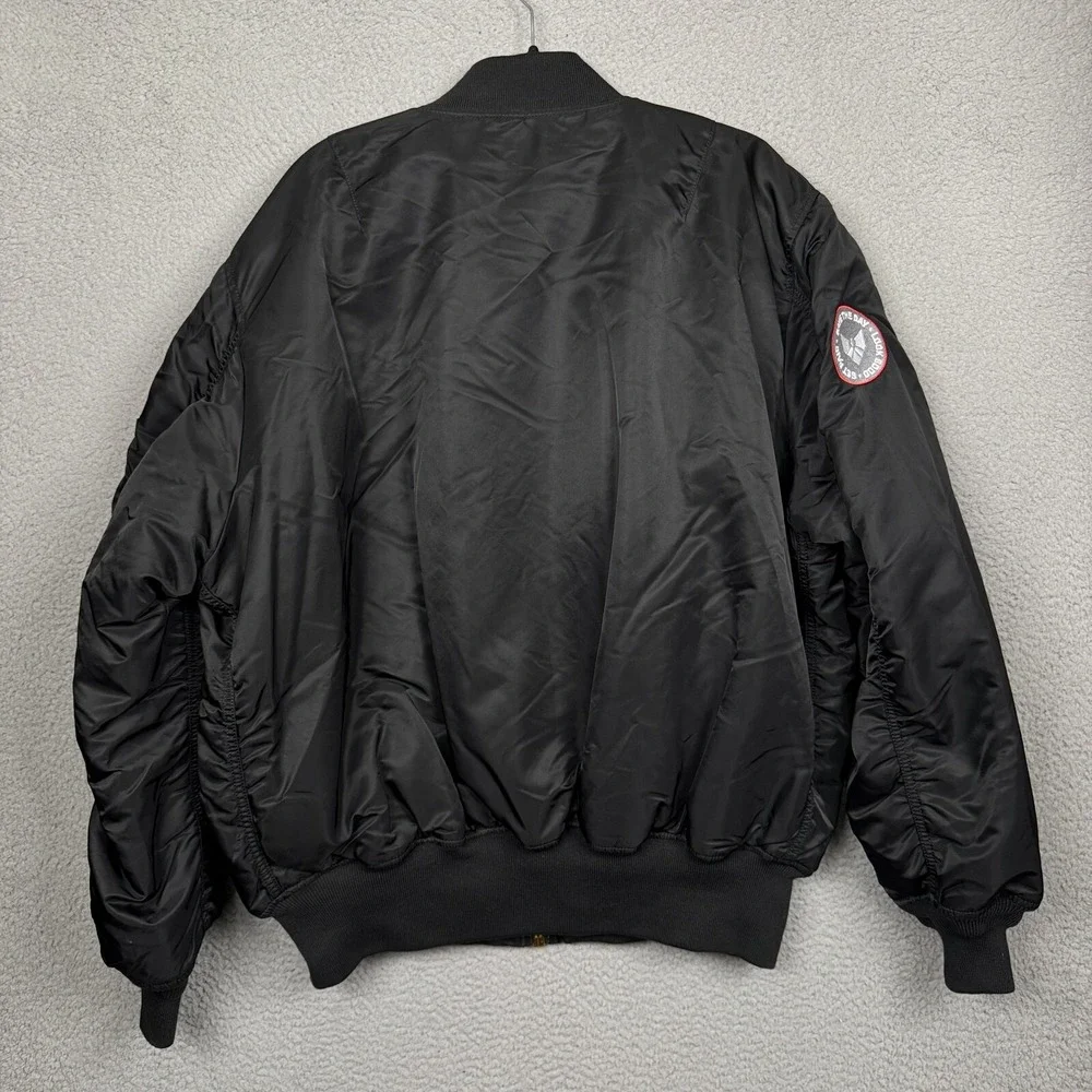 Rogue Coat Mens XXL Black‎ Alpha MA-1 Flight Jacket Bomber Military Tactical